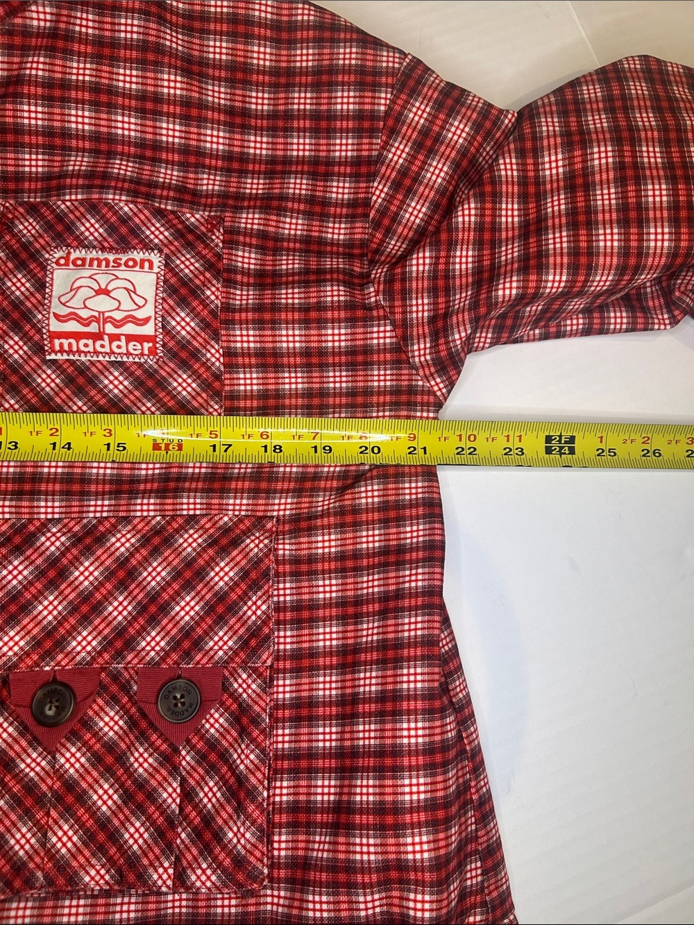 Anthropologie Damson Madder Marcelle Reversible Barn Jacket Plaid Khaki 8 NWT - Picture 15 of 15